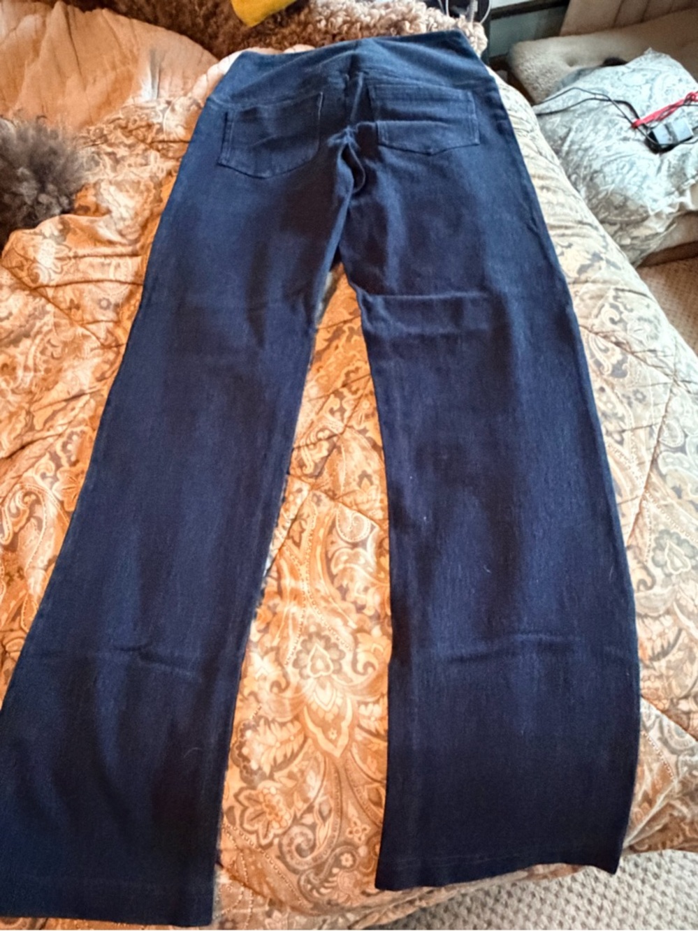 Lysse Straight Leg Pull On Stretch Denim Jeans- M NWT - Picture 2 of 5